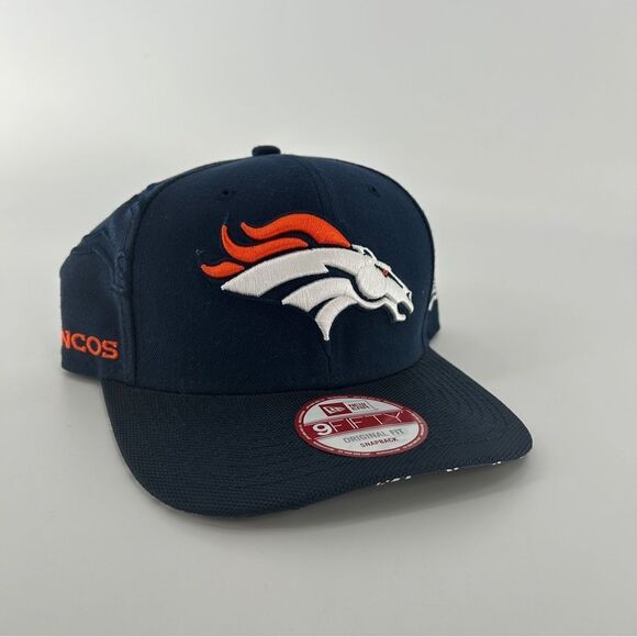 Men's NFL Denver Broncos Basic 9FIFTY Original Fit Snapback Orange Navy One Size - Picture 2 of 8